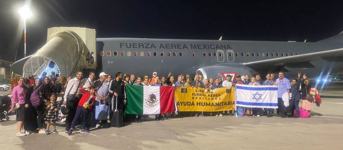 TEL AVIV, ISRAEL, 10OCTUBRE2023.- Salida del avión de la fuerza aérea mexicana que transportará al primer grupo mexicanos que serán repatriados desde el territorio israelí. 
FOTO: CORTESÍA/CUARTOSCURO.COM