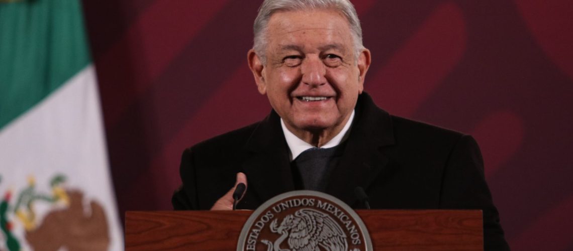 CIUDAD DE MÉXICO, 21DICIEMBRE2023.- Andrés Manuel López Obrador presidente de México durante conferencia matutina en Palacio Nacional. 
FOTO: ANDREA MURCIA /CUARTOSCURO.COM