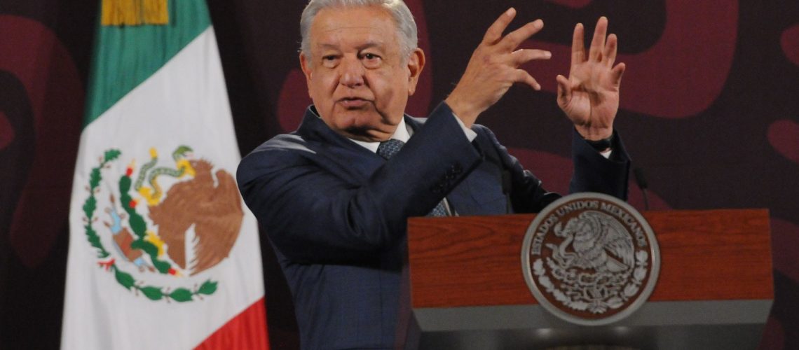 CIUDAD DE MÉXICO, 04ENERO2024. - Andrés Manuel López Obrador, presidente de México, encabezó la conferencia mañanera de este jueves en Palacio Nacional. FOTO: DANIEL AUGUSTO /CUARTOSCURO.COM