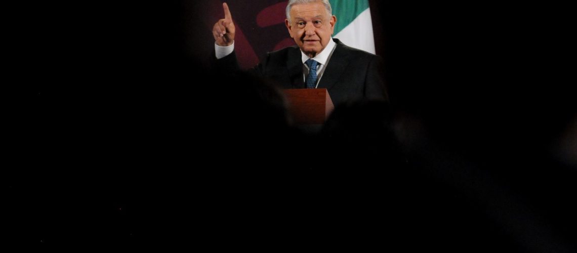 CIUDAD DE MÉXICO, 31ENERO2024.-Andrés Manuel López Obrador, presidente de México, responde a la prensa durante la conferencia mañanera de este miércoles. FOTO: DANIEL AUGUSTO /CUARTOSCURO.COM