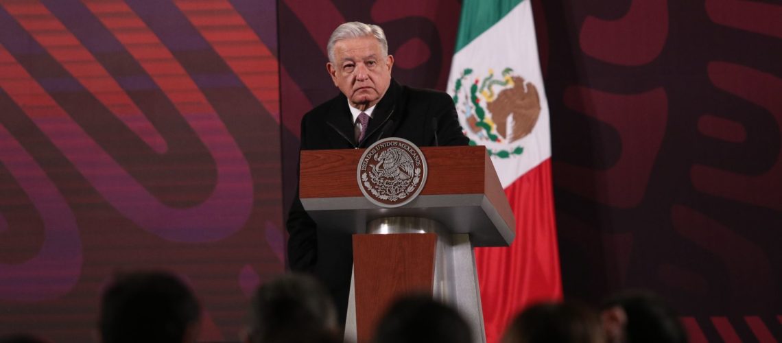 CIUDAD DE MÉXICO, 08FEBRERO2024.-
Andrés Manuel Lopez Obrador, presidente de México  durante conferencia de prensa donde se desglosaron algunas propuestas del paquete de reforma. 
FOTO: ANDREA MURCIA /CUARTOSCURO.COM