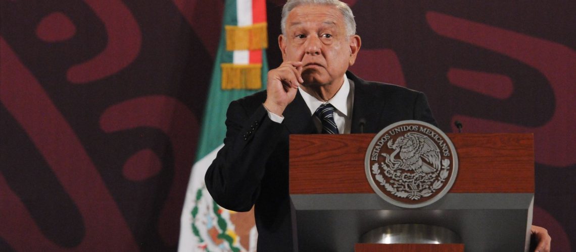 CIUDAD DE MÉXICO, 20MARZO2024.-Andrés Manuel López Obrador, presidente de México, durante su conferencia mañanera en Palacio Nacional. FOTO: DANIEL AUGUSTO /CUARTOSCURO.COM