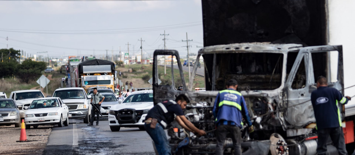 Bloqueos y quema de automoviles Zacatecas-16-foto Adolfo Vladimir-Cuartoscuro