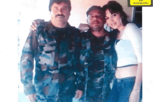 El 'Chapo', Alex Cifuentes y Quirey Estolano, hija de un piloto.