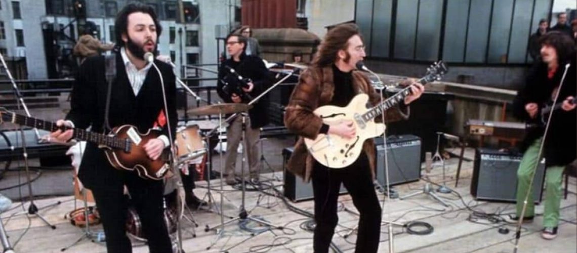Los Beatles-concierto en la azotea