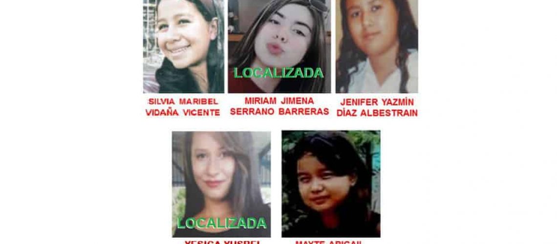 cinco jovenes desaparecidas