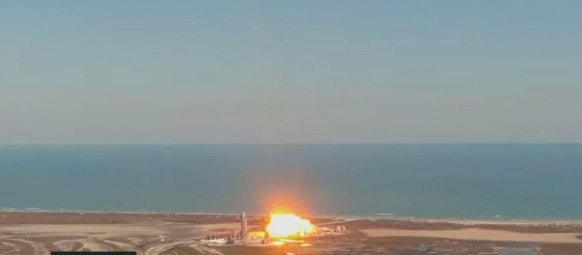 cohete Starship SN9 de SpaceX-explosion