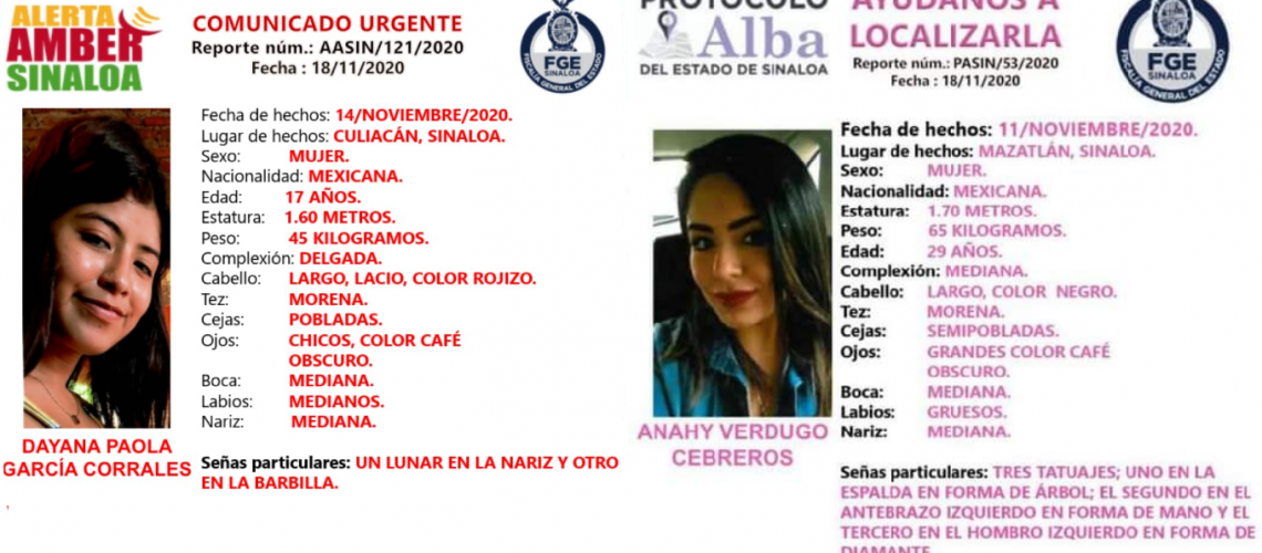 desaparecidas Dayana Paola y Anahy Verdugo