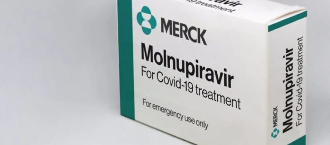 Merck's Covid-19 pill molnupiravir. Last month, the U.S. Food and Drug Administration approved molnupiravir for emergency use, but the FDA cautioned that Merck's drug is not recommended for use in pregnant women. Merck is an American multinational pharmaceutical company headquartered in Kenilworth, New Jersey.