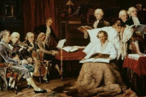 RÉQUIEM DE MOZART. Pintura al óleo Thomas W. Shields.