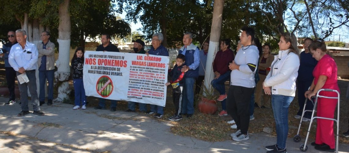 PROTESTA EN LOS MOCHIS. En defensa del patrimonio colectivo.