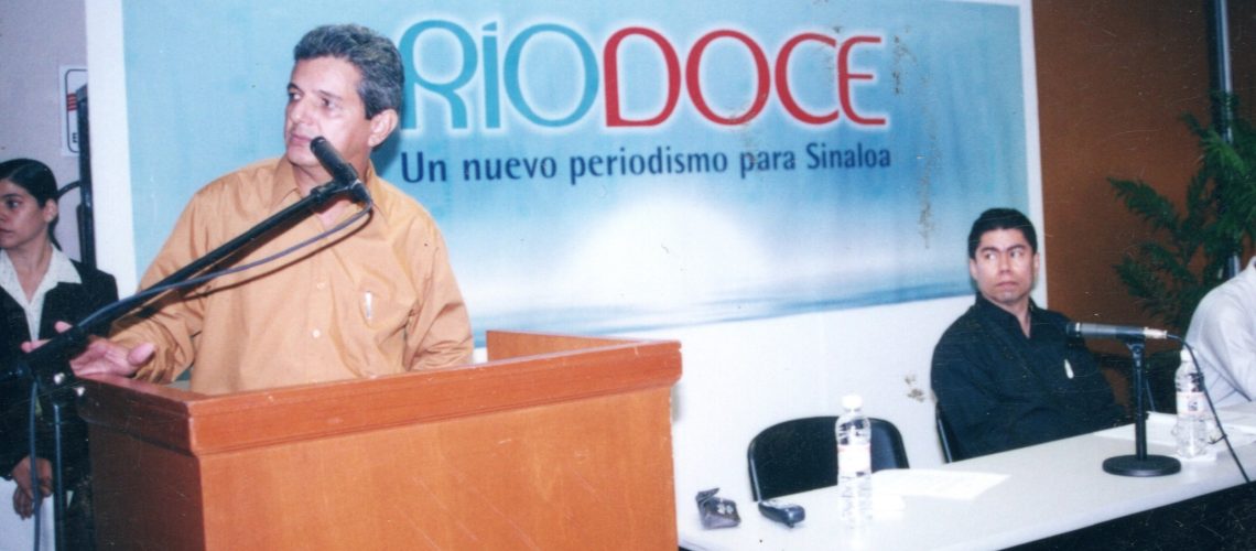 ISMAEL BOJÓRQUEZ Y SAMUEL CAMPOS. Durante la presentación del proyecto en Culiacán.
