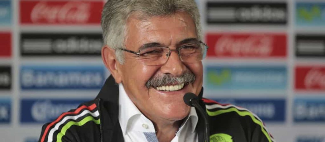 MEXICO CITY, MEXICO - AUGUST 24: Ricardo Ferreti head coach of Mexico's National Soccer Team smiles during a press conference to unveil him as new coach of Mexico at Alto Rendimiento Centre on August 24, 2015 in Mexico City, Mexico. (Photo by Hector Vivas/LatinContent/Getty Images)
